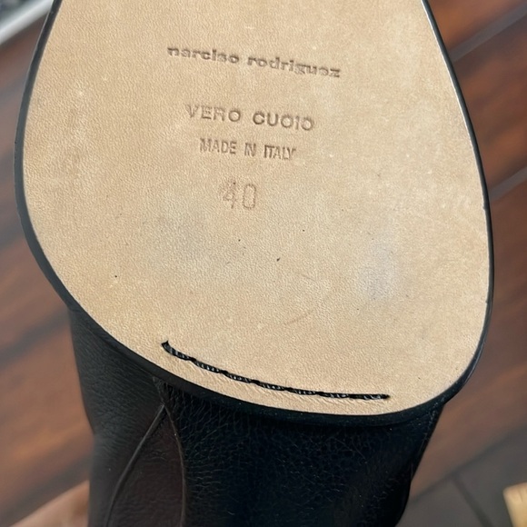 Narciso Rodriguez Leather Booties Shoes Pointed Toe sz 40 Quiet Luxury Old MOney - Picture 11 of 13